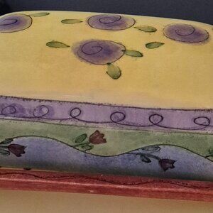 1/4 Lb Covered Butter Dish The Sweet Shoppe by Sango 7.25"L x 2.75"H EXCELLENT!